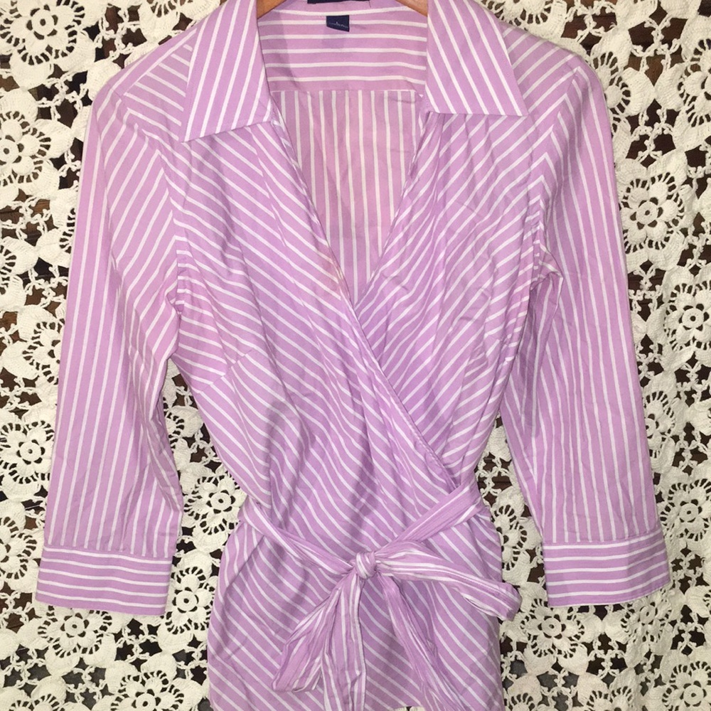 Cotton wrap shirt